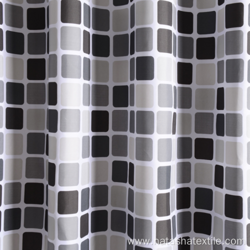 Home polyester mosaic shower curtain